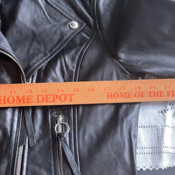 Sam Edelman Black Lamb Leather Moto Jacket Size M, NWT - Picture 9 of 16